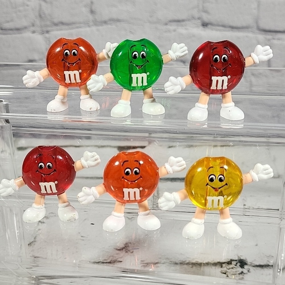 Vintage M&Ms Christmas String Light Covers Lot‎ Of 6 Transparent Acrylic Candy